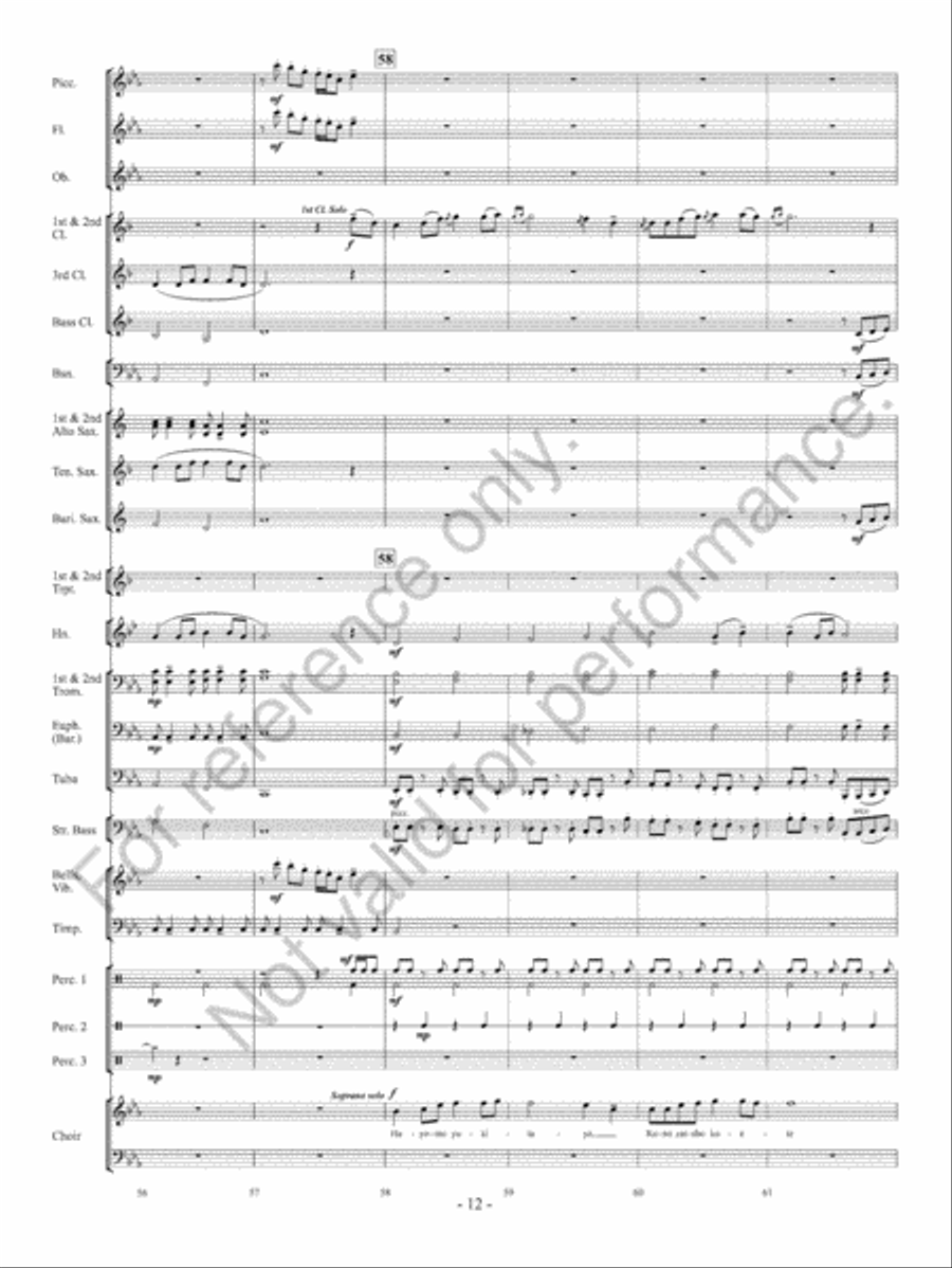 Takeda Lullaby Concert Band scores gallery preview page 14