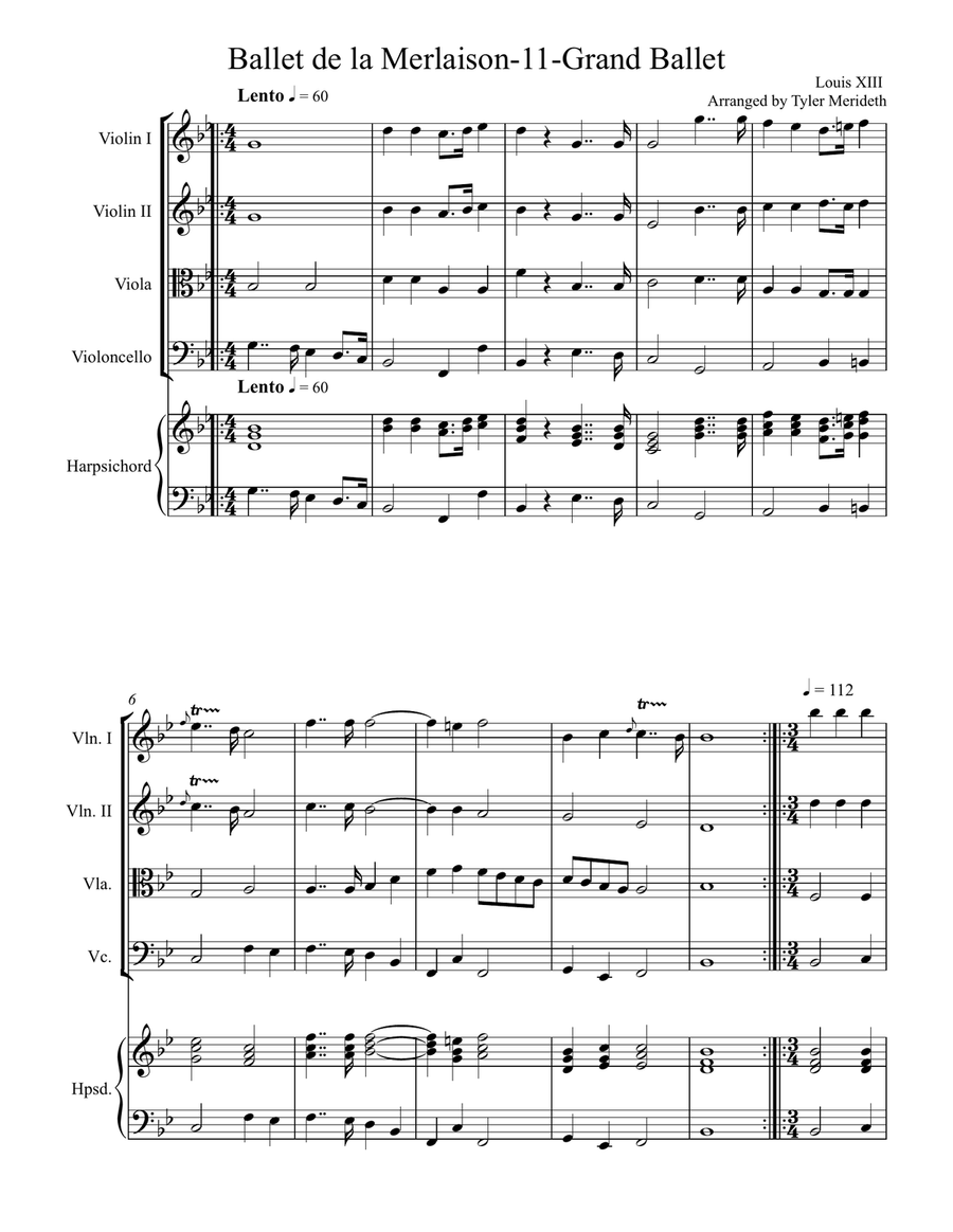 Ballet de la Merlaison Ballet de la Merlaison Small Ensemble scores gallery preview page 2