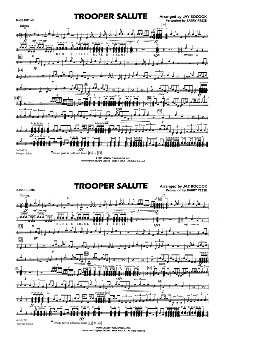 Trooper Salute - Multiple Bass Drums