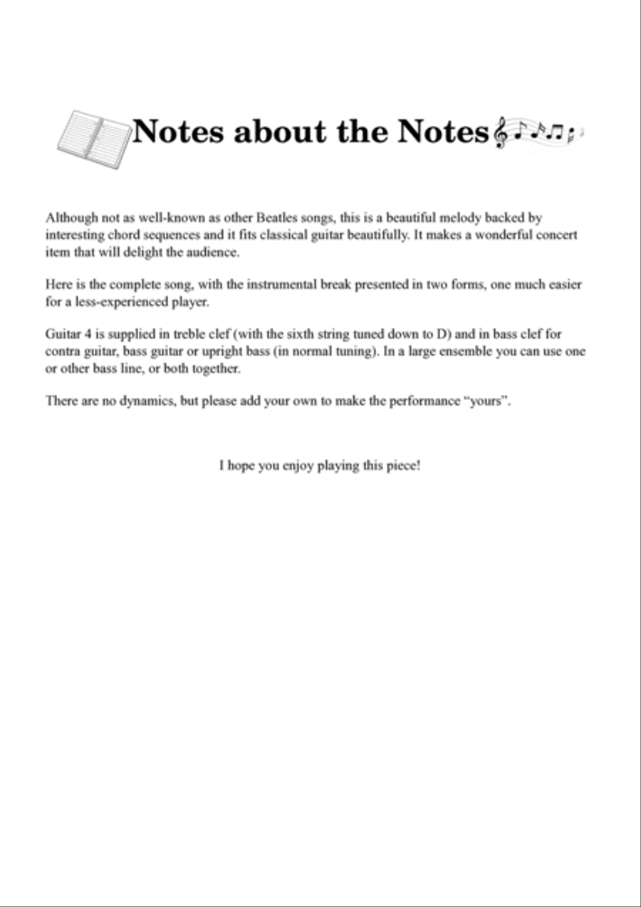 In My Life Guitar Ensemble scores gallery preview page 3