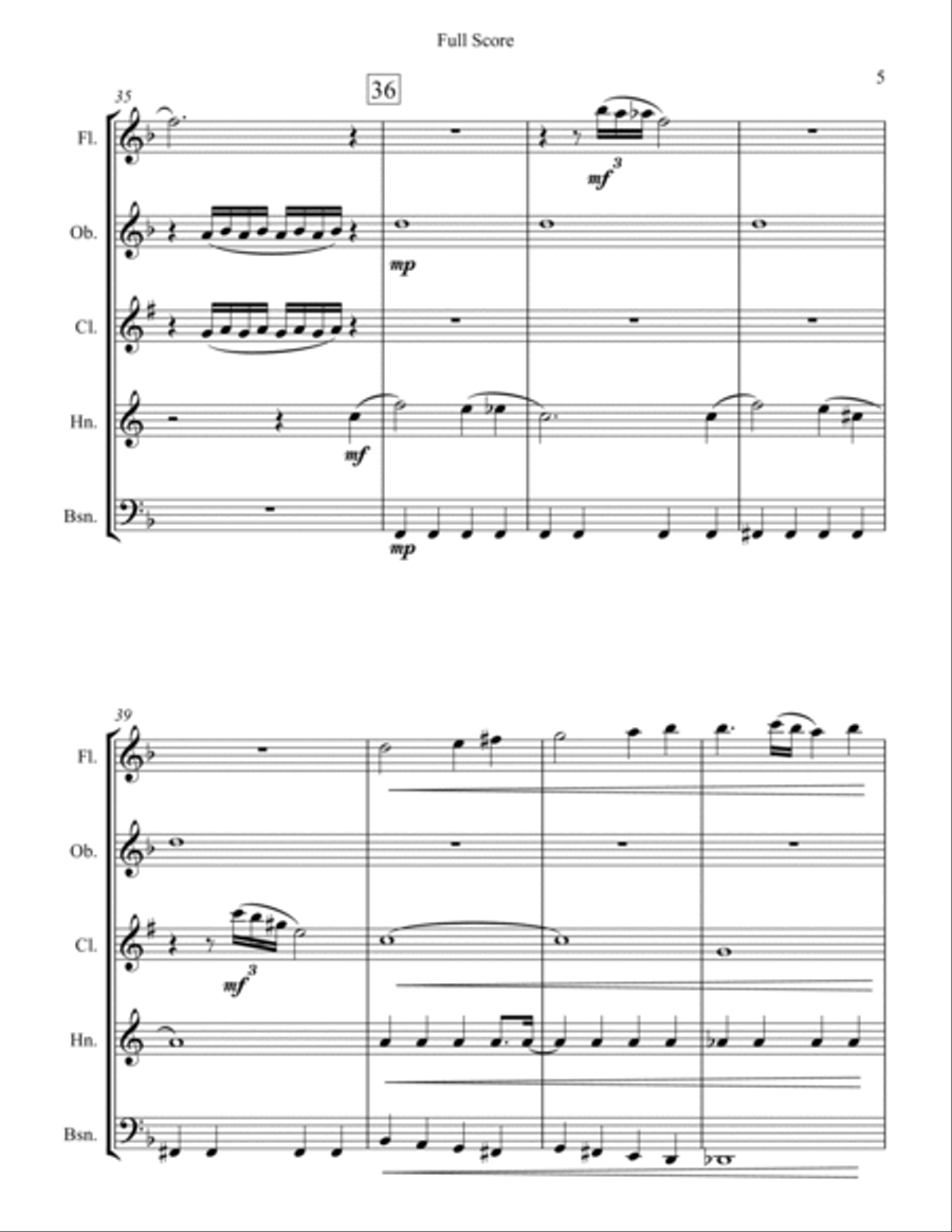 Bali Ha'i Bali Ha'i Woodwind Quintet scores gallery preview page 5