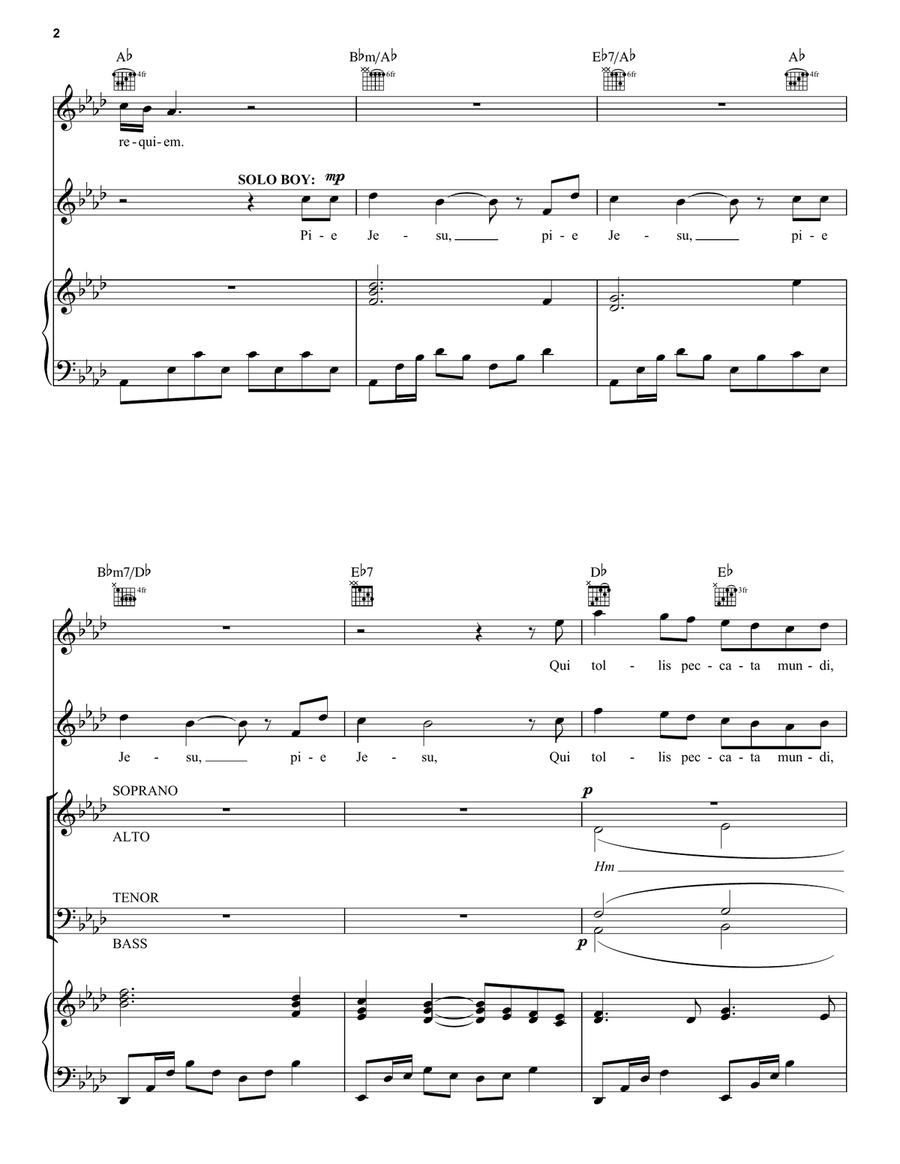 Pie Jesu (from Requiem) Acoustic Guitar scores gallery preview page 2