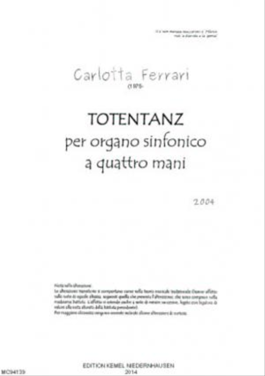 Totentanz Totentanz Organ scores gallery preview page 1