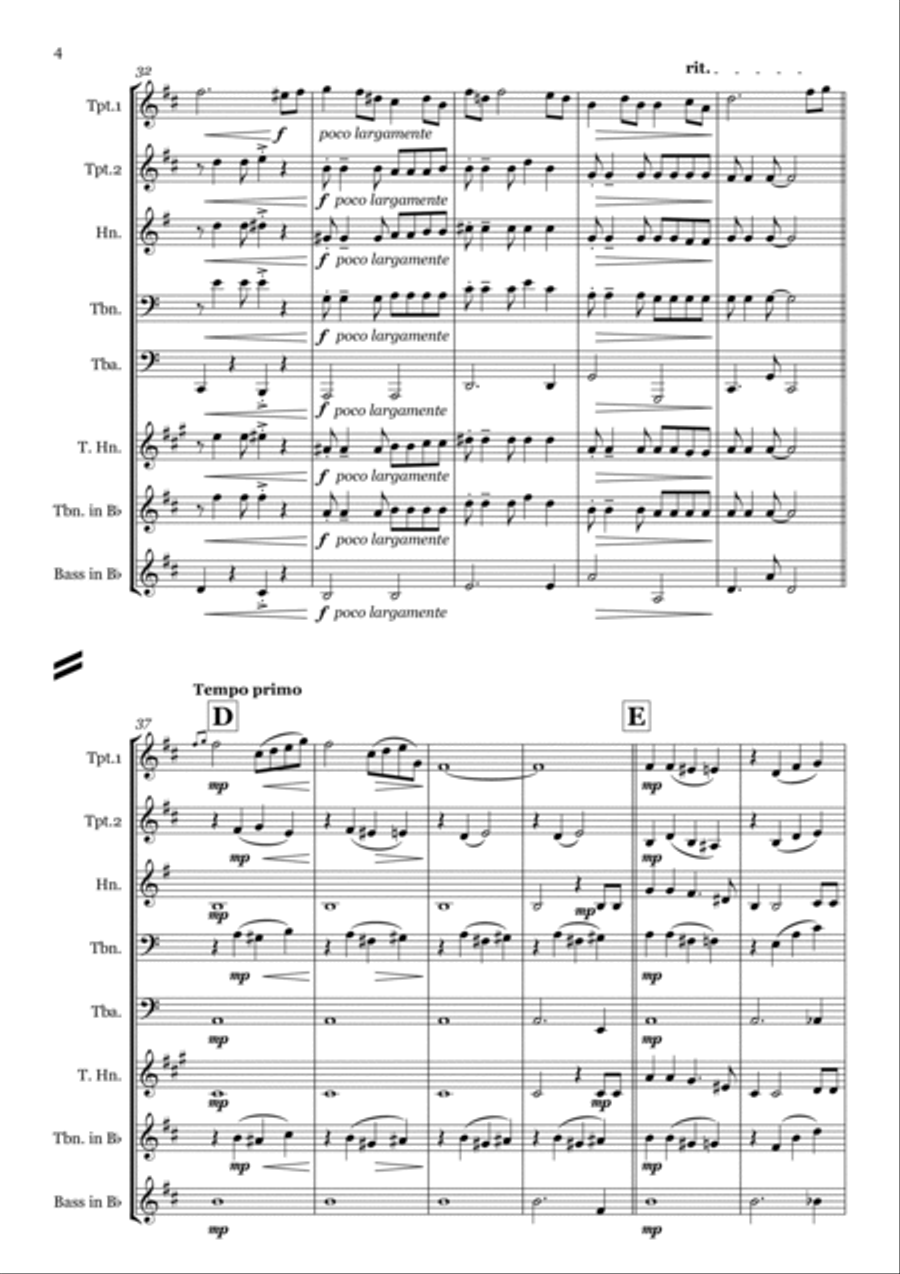 Roses of Picardy Brass Ensemble scores gallery preview page 4