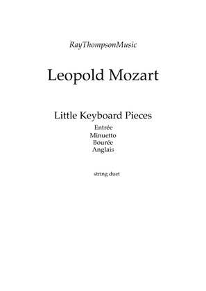 Mozart (Leopold): 4 Pieces from Little Keyboard Pieces - Notenbuch für Wolfgang - string duet