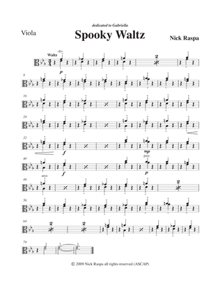 Spooky Waltz from Three Dances for Halloween - Viola part