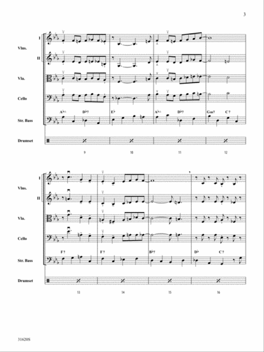Li'l Darlin': Score String Orchestra scores gallery preview page 3