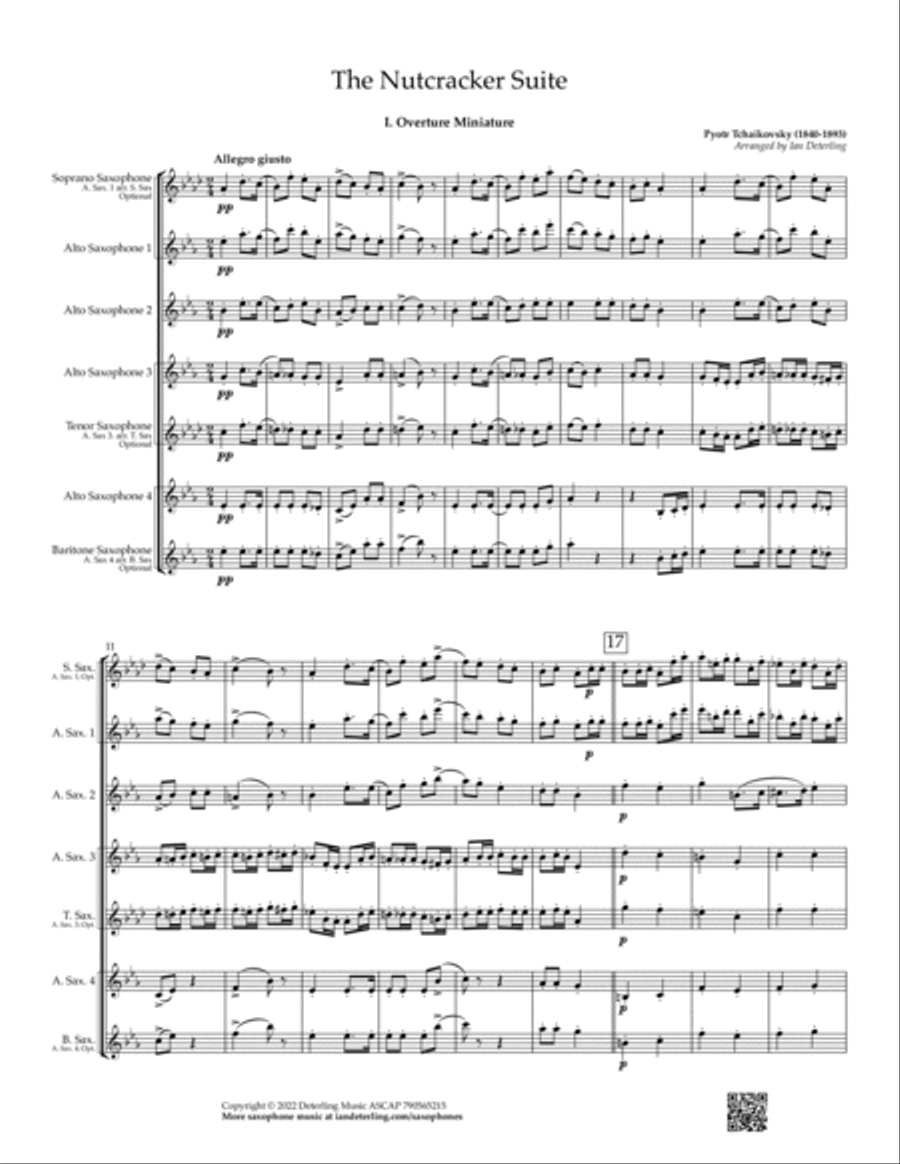 The Nutcracker Suite Saxophone Quartet scores gallery preview page 5