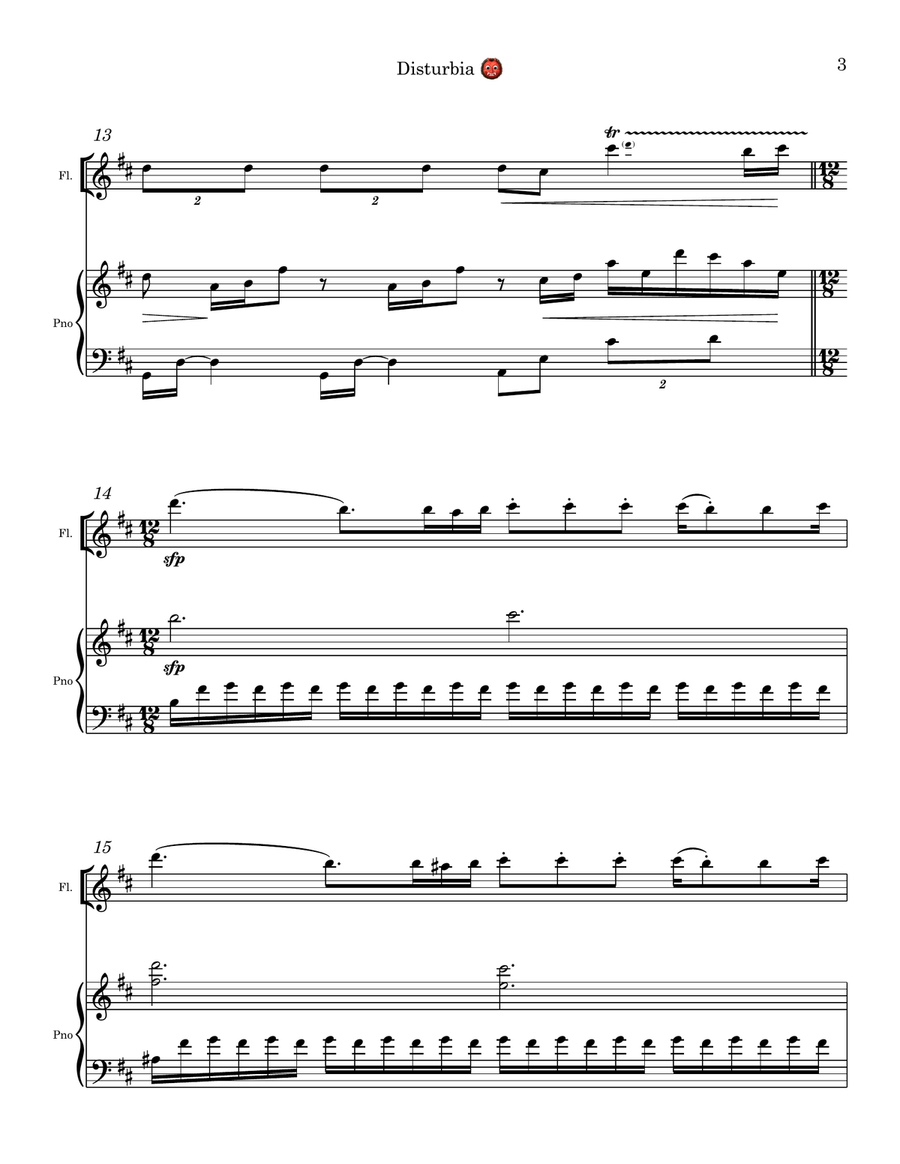 Disturbia Flute Solo scores gallery preview page 3