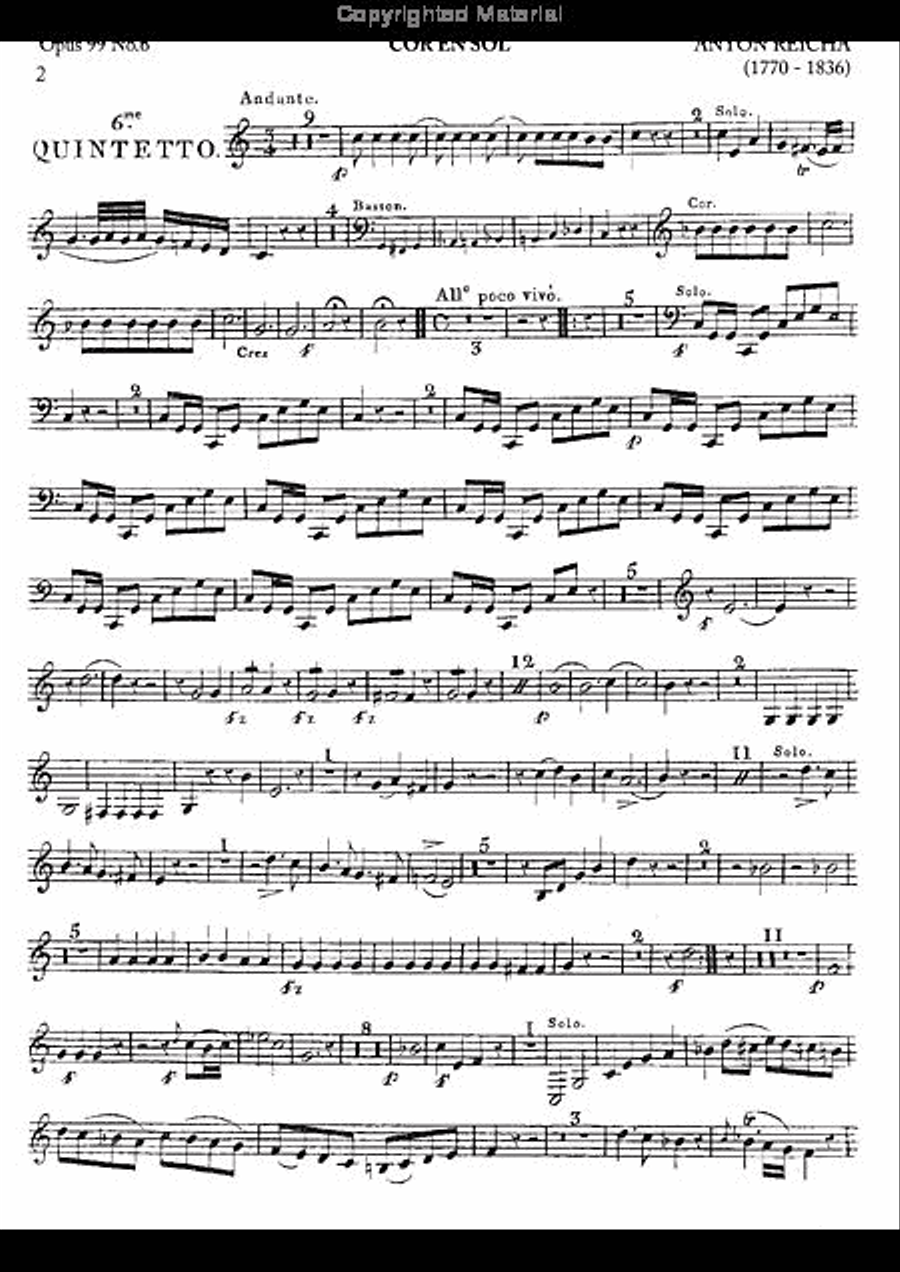 Wind Quintet, Op. 99, No. 6 Woodwind Quintet scores gallery preview page 3