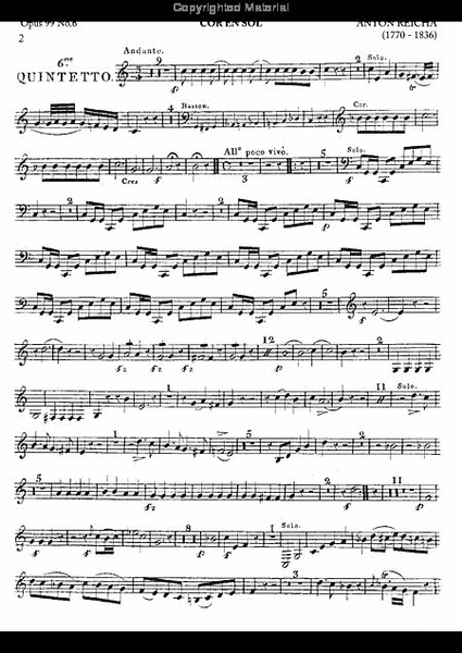 Wind Quintet, Op. 99, No. 6 image number null