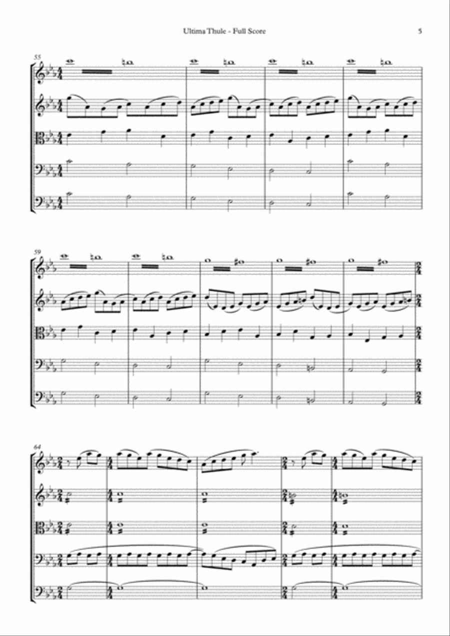 Ultima Thule for string orchestra String Orchestra scores gallery preview page 5