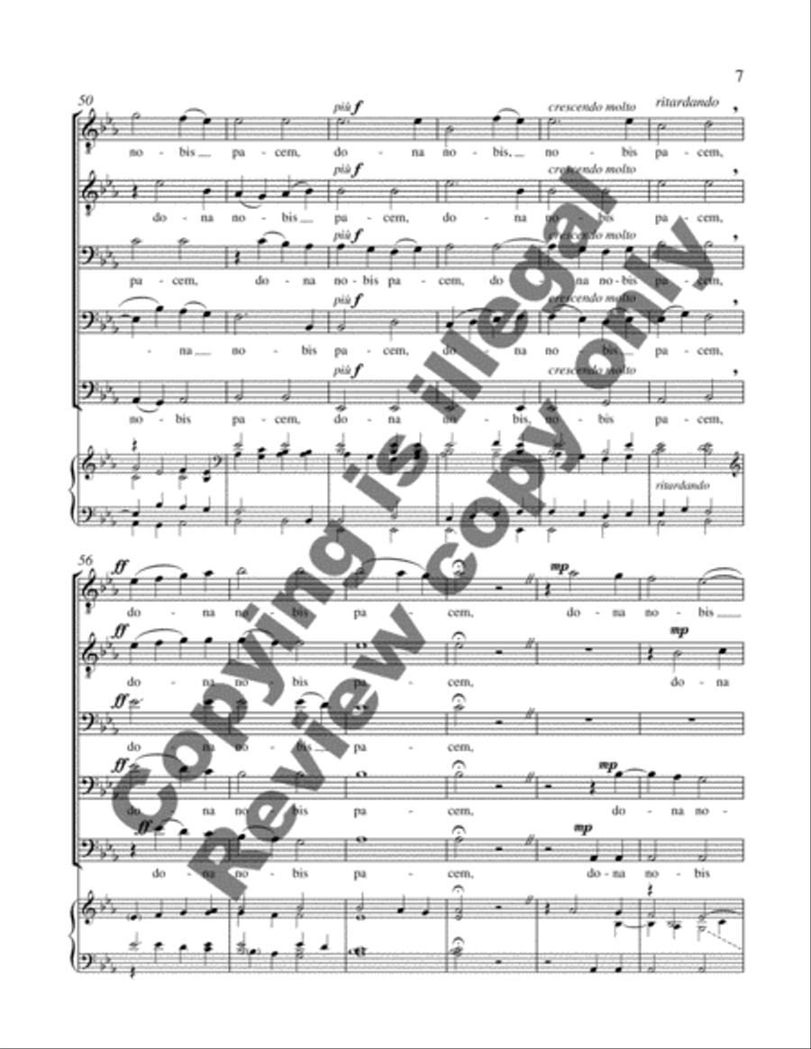Dona nobis pacem TTBB scores gallery preview page 9