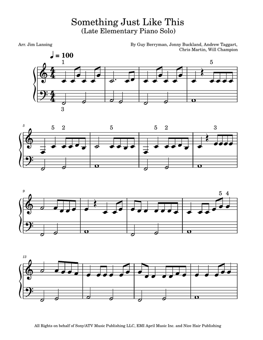 Something Just Like This Piano Method scores gallery preview page 2