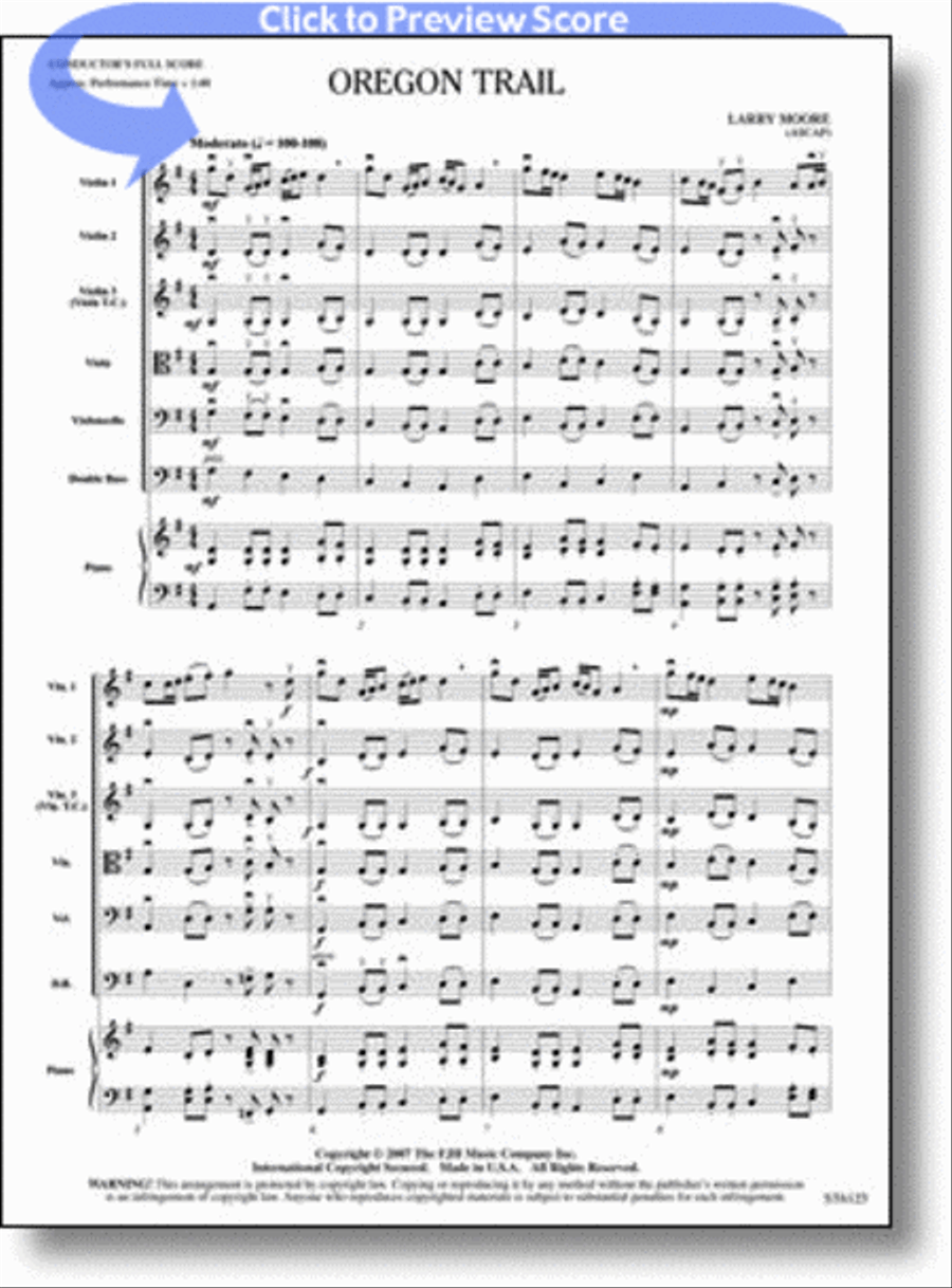 Oregon Trail String Orchestra scores gallery preview page 1