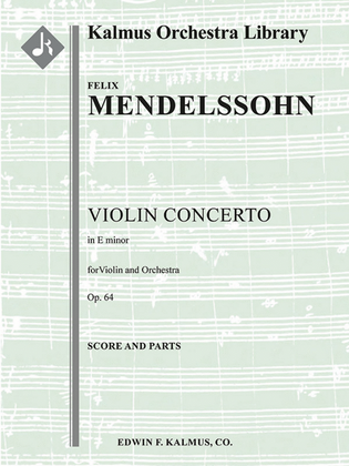 Book cover for Concerto for Violin in E minor, Op. 64