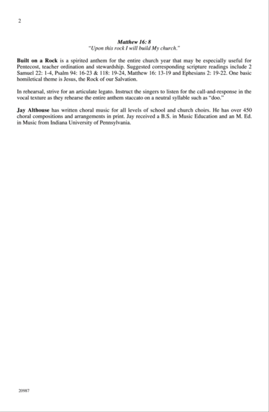 Built on a Rock 3-Part scores gallery preview page 2