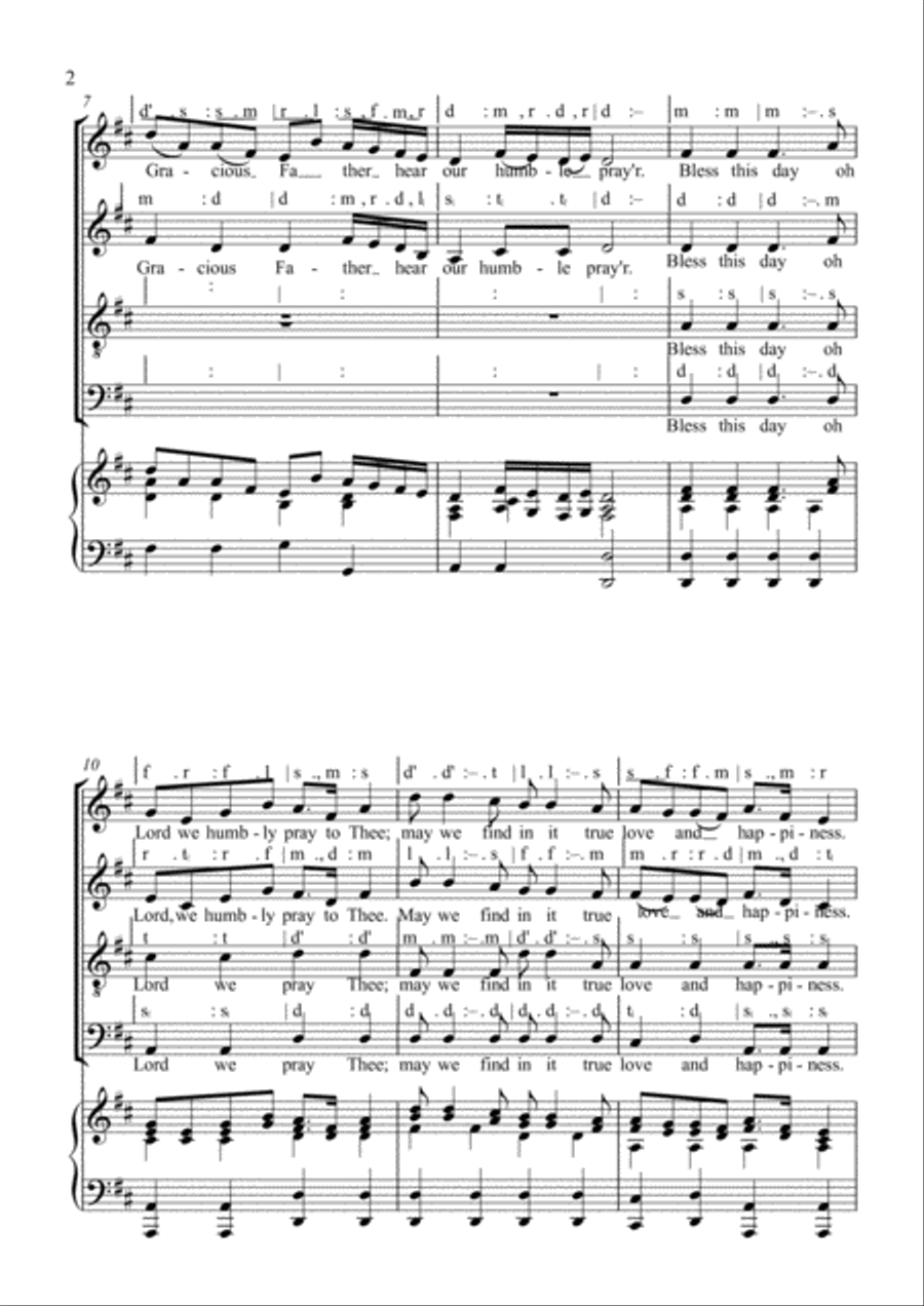 Bless this day Choir scores gallery preview page 2