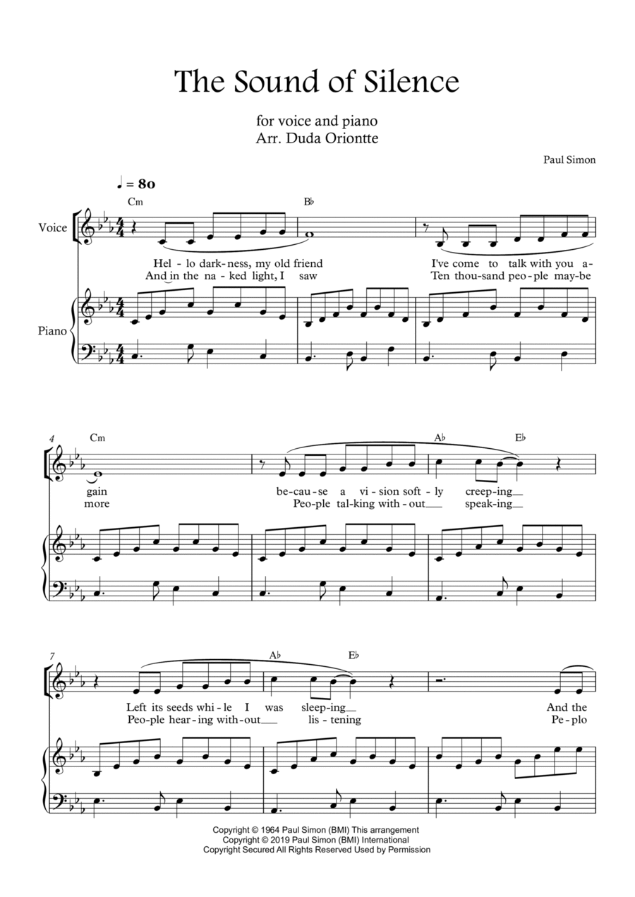 The Sound Of Silence The Sound Of Silence Voice scores gallery preview page 1