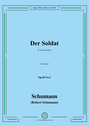 Book cover for Schumann-Der Soldat Op.40 No.3,in c minor