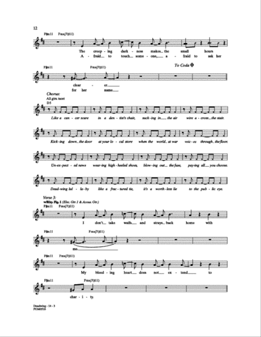 Deadwing Deadwing Electric Guitar scores gallery preview page 3