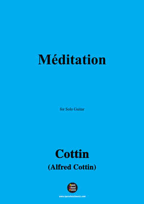 Book cover for Cottin-Méditation,for Guitar