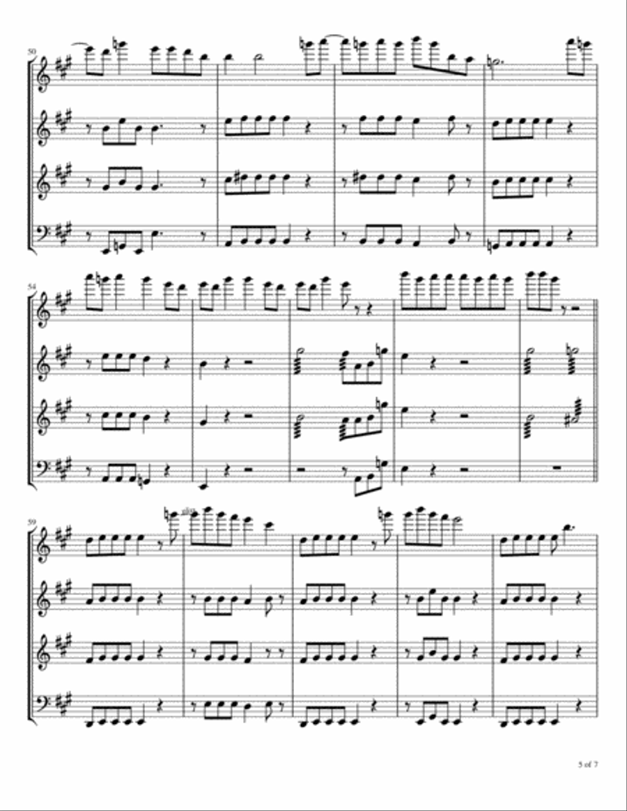 Mississippi Queen Mississippi Queen Woodwind Quartet scores gallery preview page 6