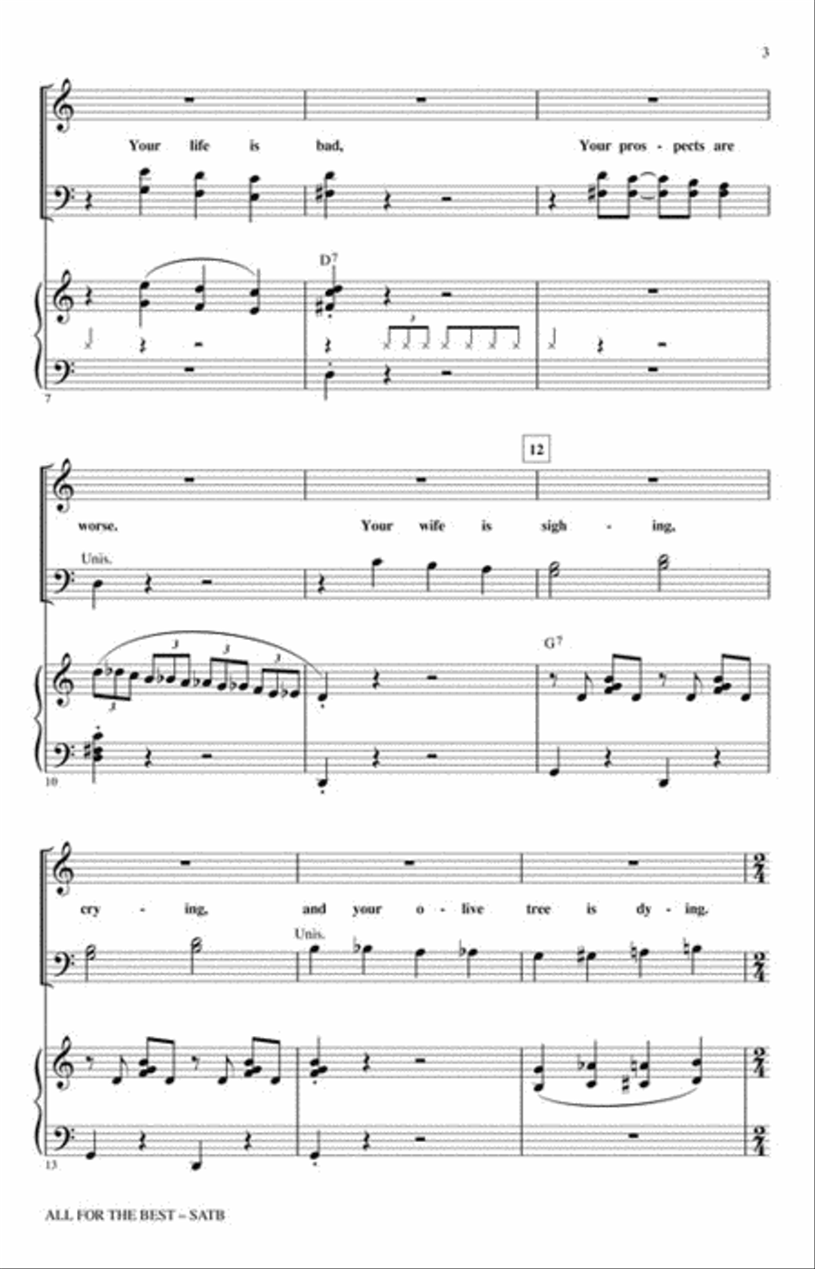 All for the Best 4-Part scores gallery preview page 3