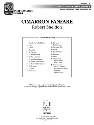 Cimarron Fanfare: Score