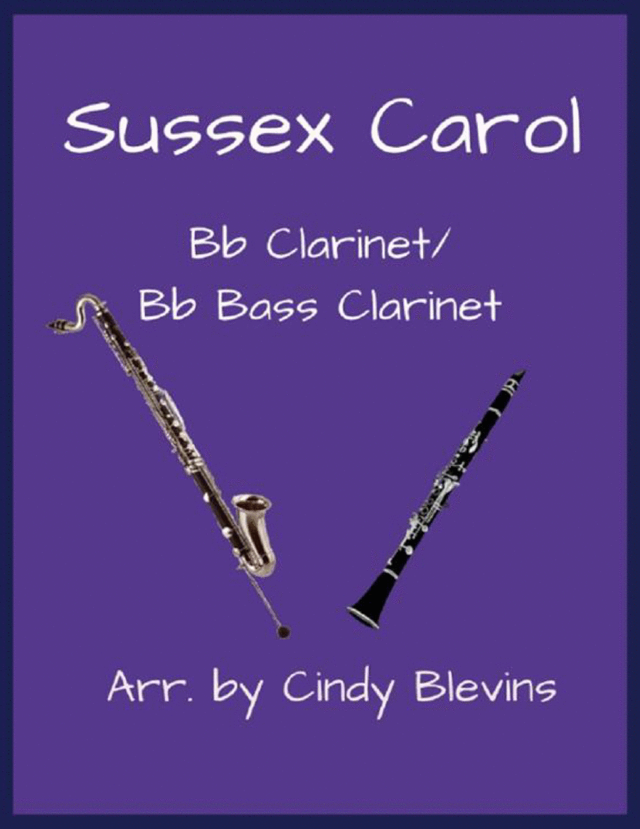 Sussex Carol, Bb Clarinet and Bb Bass Clarinet Duet image number null