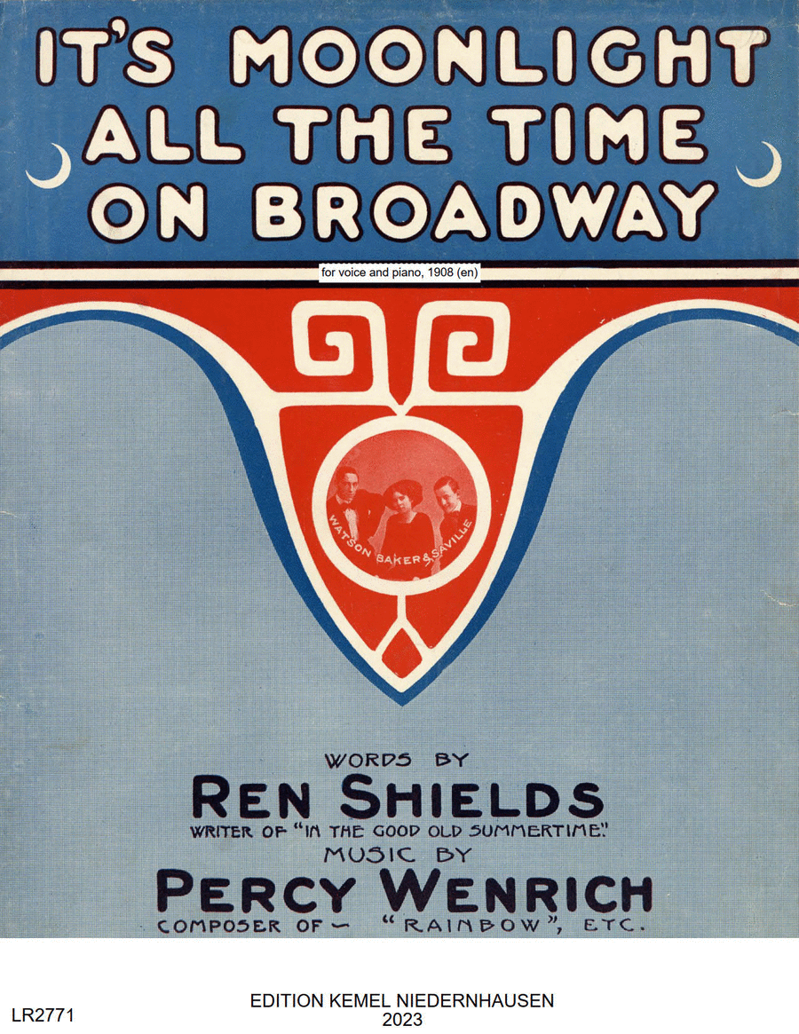 It's moonlight all the time on Broadway, 1908 (en) Score scores gallery preview page 1