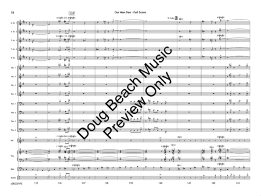 Our Man Dan (Score) Our Man Dan (Score) Jazz Ensemble scores gallery preview page 19