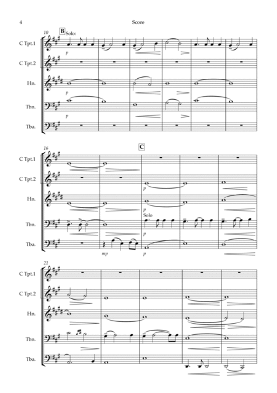 My Heart Will Go On (love Theme From 'titanic') Brass Ensemble scores gallery preview page 4