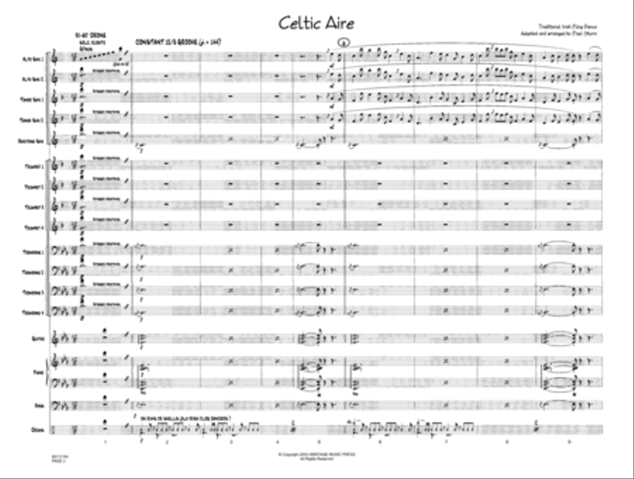 Celtic Aire Celtic Aire Jazz Ensemble scores gallery preview page 5