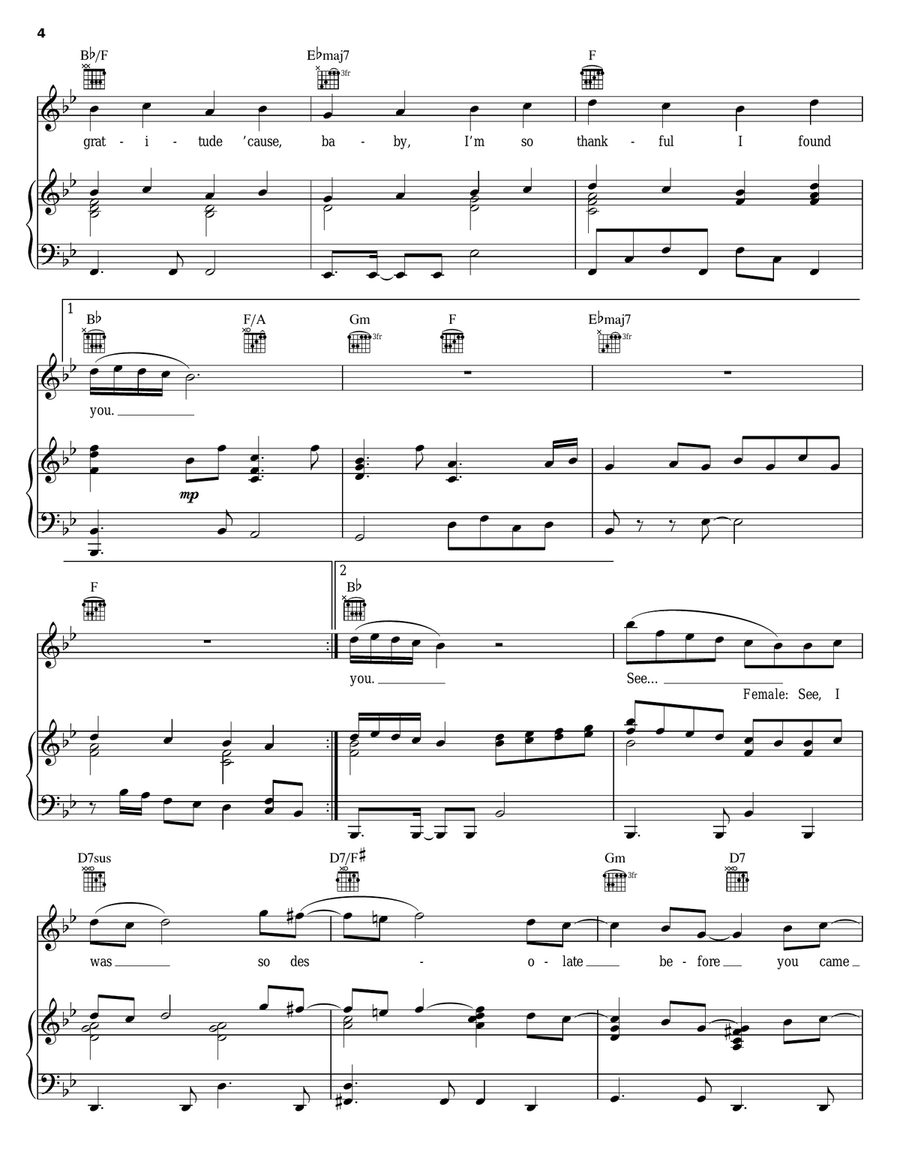 Thank God I Found You Thank God I Found You Piano, Vocal, Guitar scores gallery preview page 4