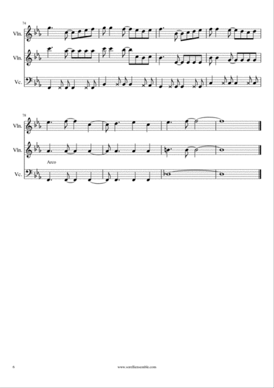 Can't Take My Eyes Off Of You String Trio scores gallery preview page 6