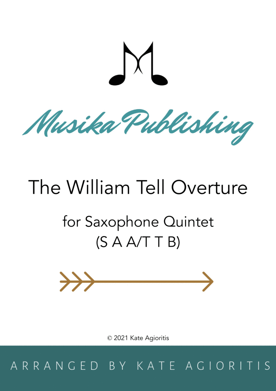 The William Tell Overture - Rossini - for Saxophone Quintet Saxophone Quintet scores gallery preview page 1