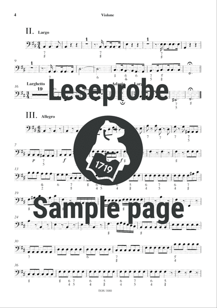 L'Estro Armonico Op. 3/10 RV 580 Double Bass scores gallery preview page 4