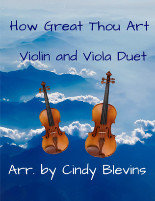 Book cover for How Great Thou Art, for Violin and Viola Duet