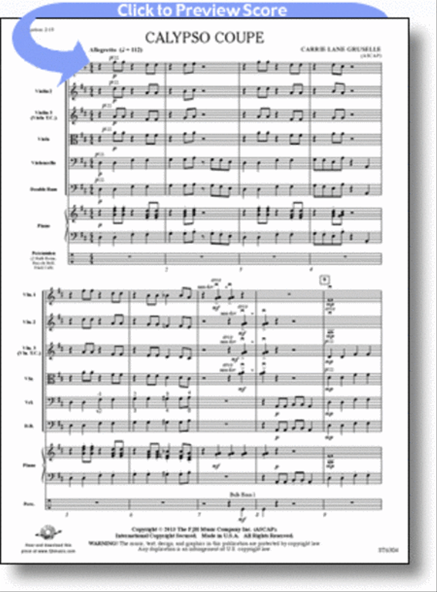 Calypso Coupe String Orchestra scores gallery preview page 1