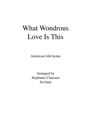 Book cover for What Wondrous Love is This (Harp solo)