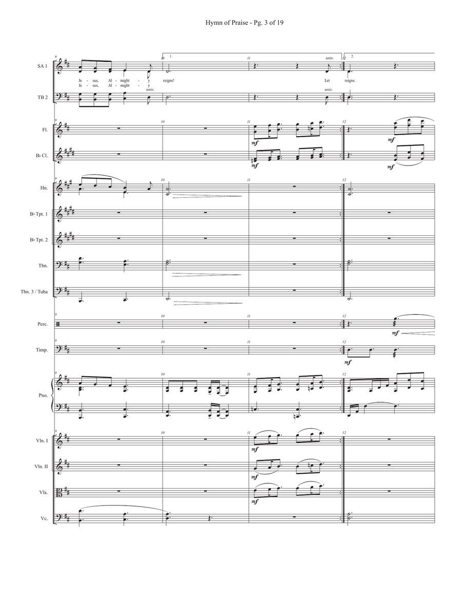 Hymn Of Praise - Full Score Choir scores gallery preview page 3