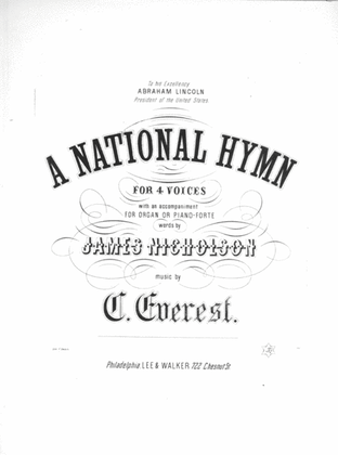 Book cover for A National Hymn