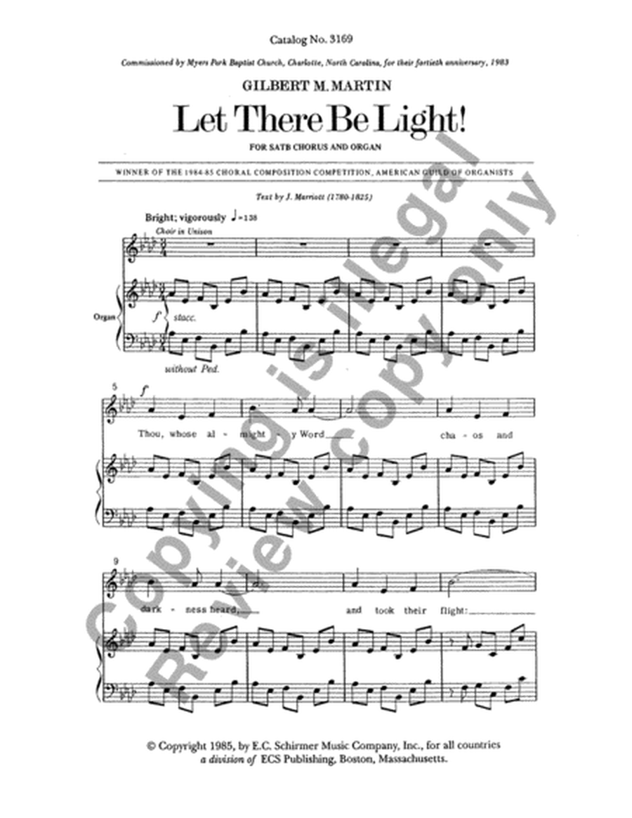 Let There Be Light! (Choral Score) image number null