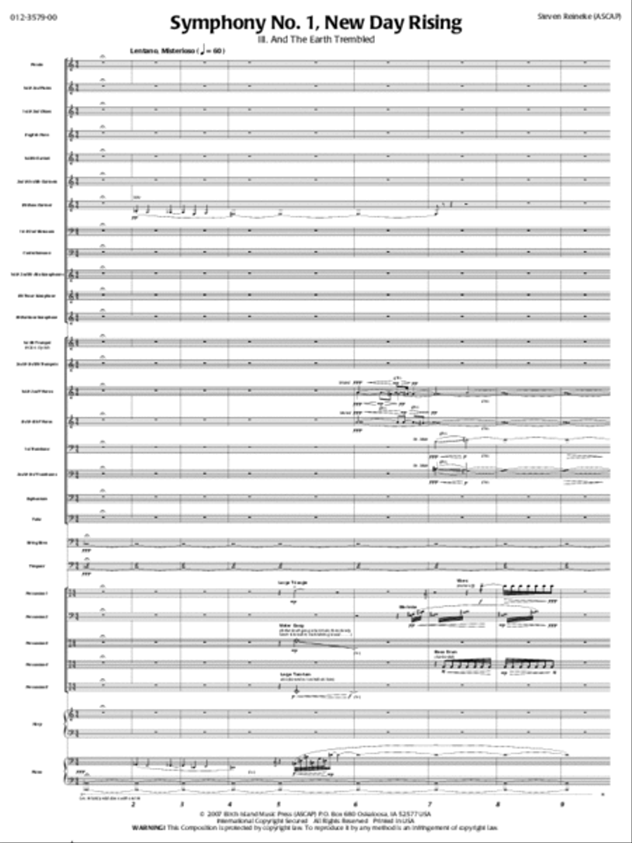 And the Earth Trembled (Symphony 1, New Day Rising, Mvt. III) Concert Band scores gallery preview page 2