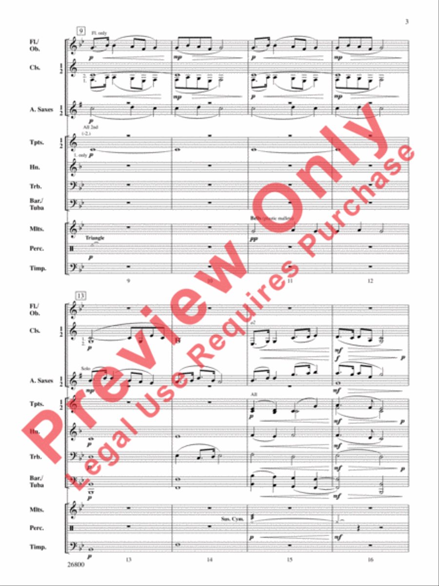 Largo from New World Symphony Concert Band scores gallery preview page 4