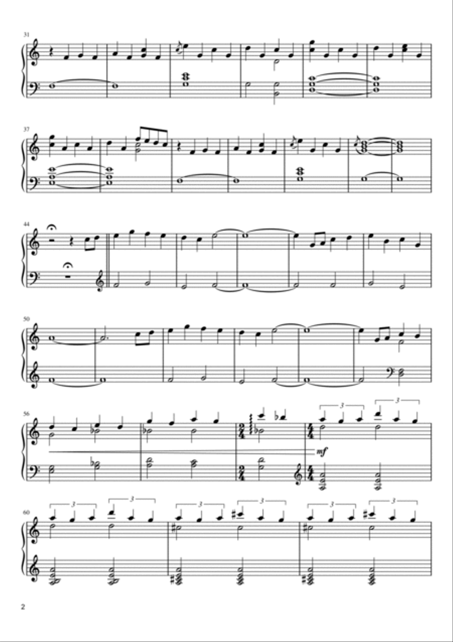 Mitsuha (kimi No Na Wa) Piano Solo scores gallery preview page 2