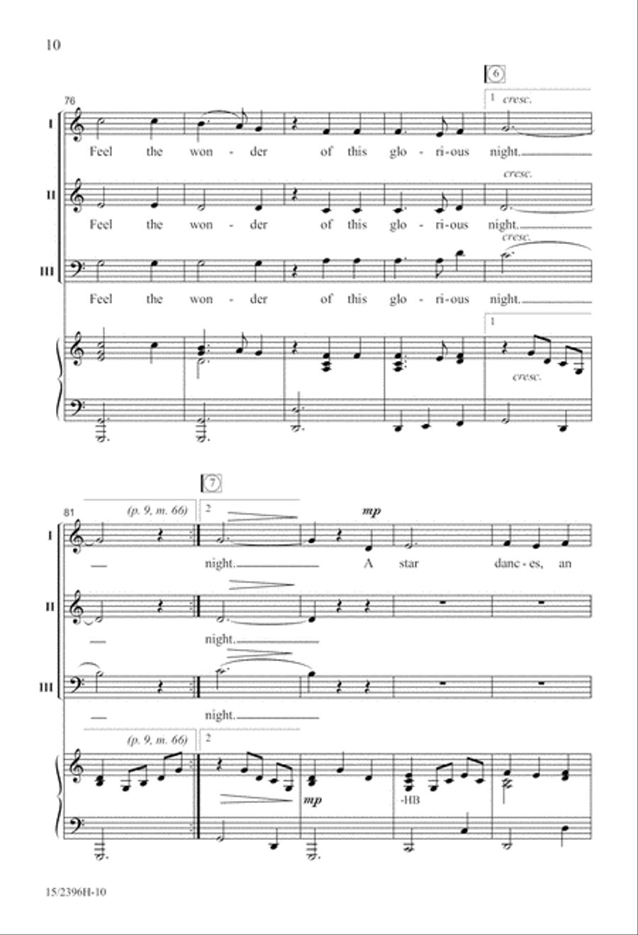 A Star Dances, an Angel Sings 3-Part scores gallery preview page 10