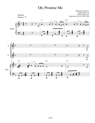Oh, Promise Me (SATB)