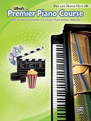 Book cover for Premier Piano Course Pop and Movie Hits, Book 2B